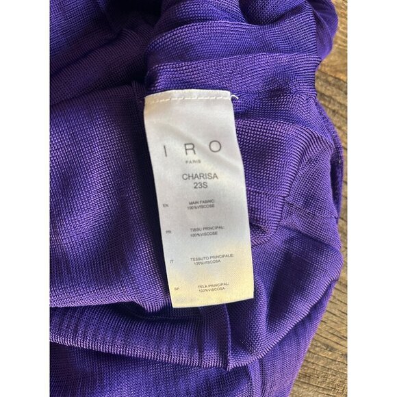 IRO Charisa Knit Bodycon Midi Dress Dark Purple Womens Size Small - Picture 11 of 11